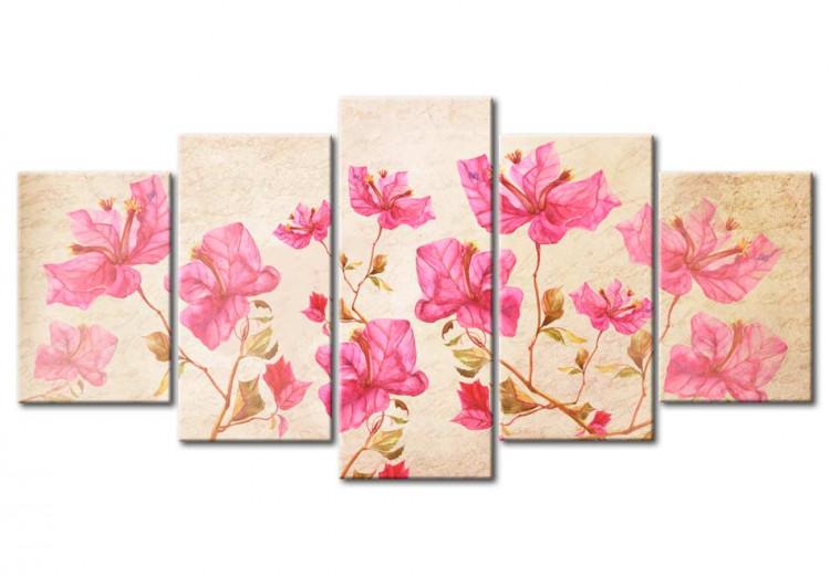 Canvas Flowers in Pink