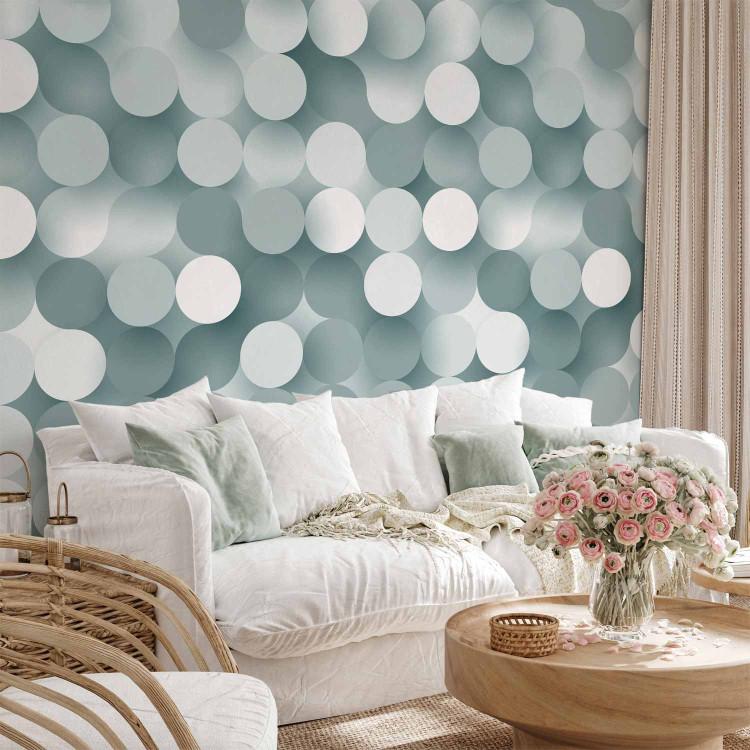 Wall Mural Network Fantasy - network pattern background with white and gray circles