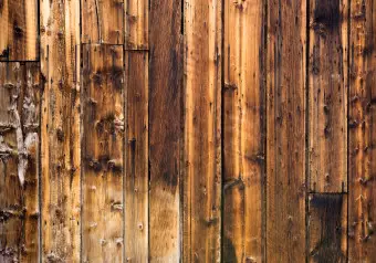 Wall Mural Rustic warmth - patterned composition of brown wooden planks Wallpaper Cropper