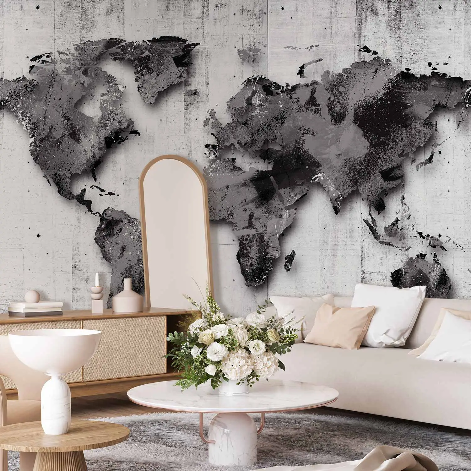 world map wallpaper grey