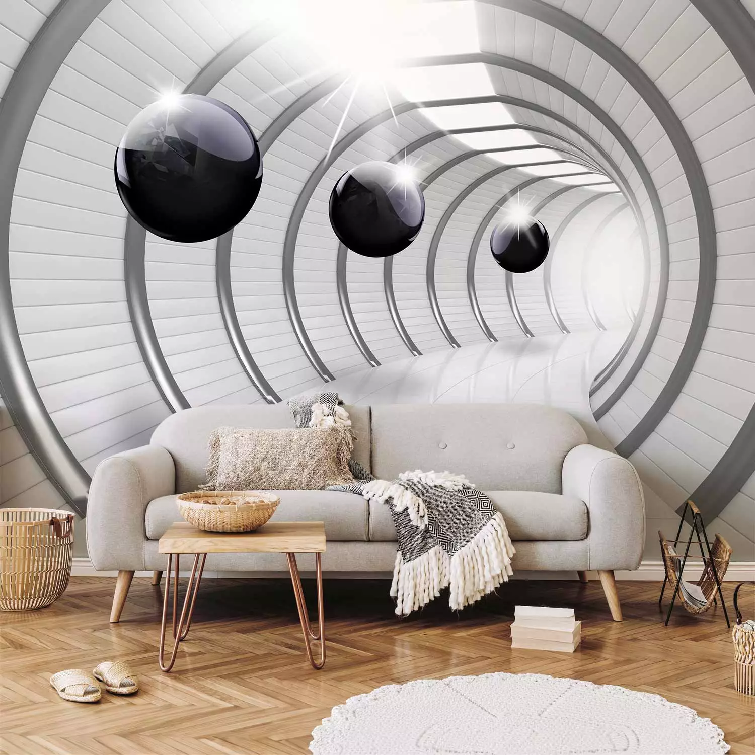 Photo Wallpaper Futuristic Tunnel - bimago