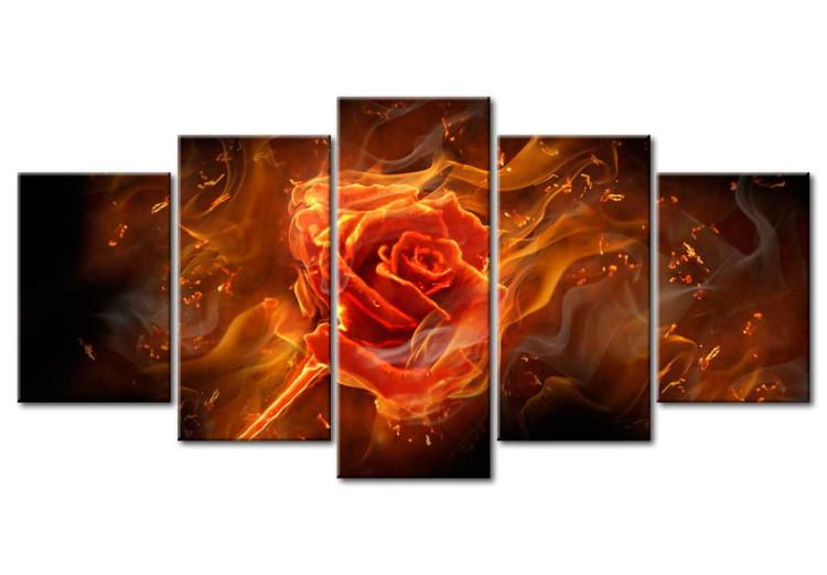Canvas Flaming Rose