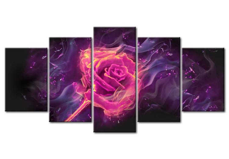 Canvas Flames of Rose