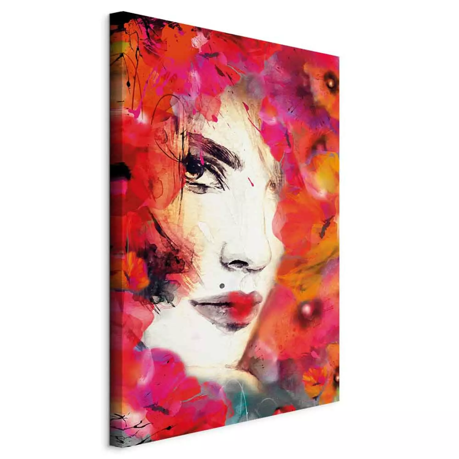 Canvas Woman in Poppies
