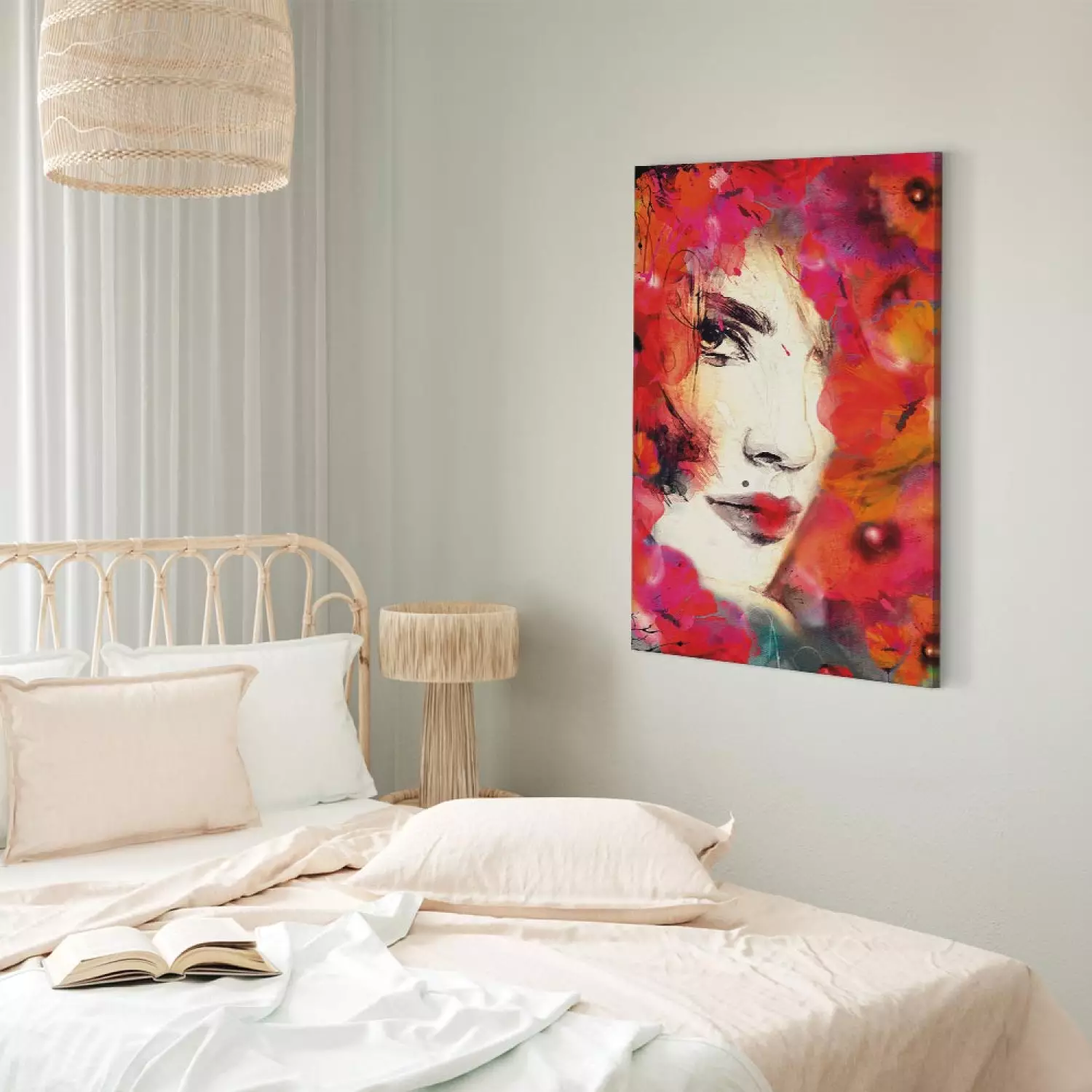 Canvas Woman in Poppies