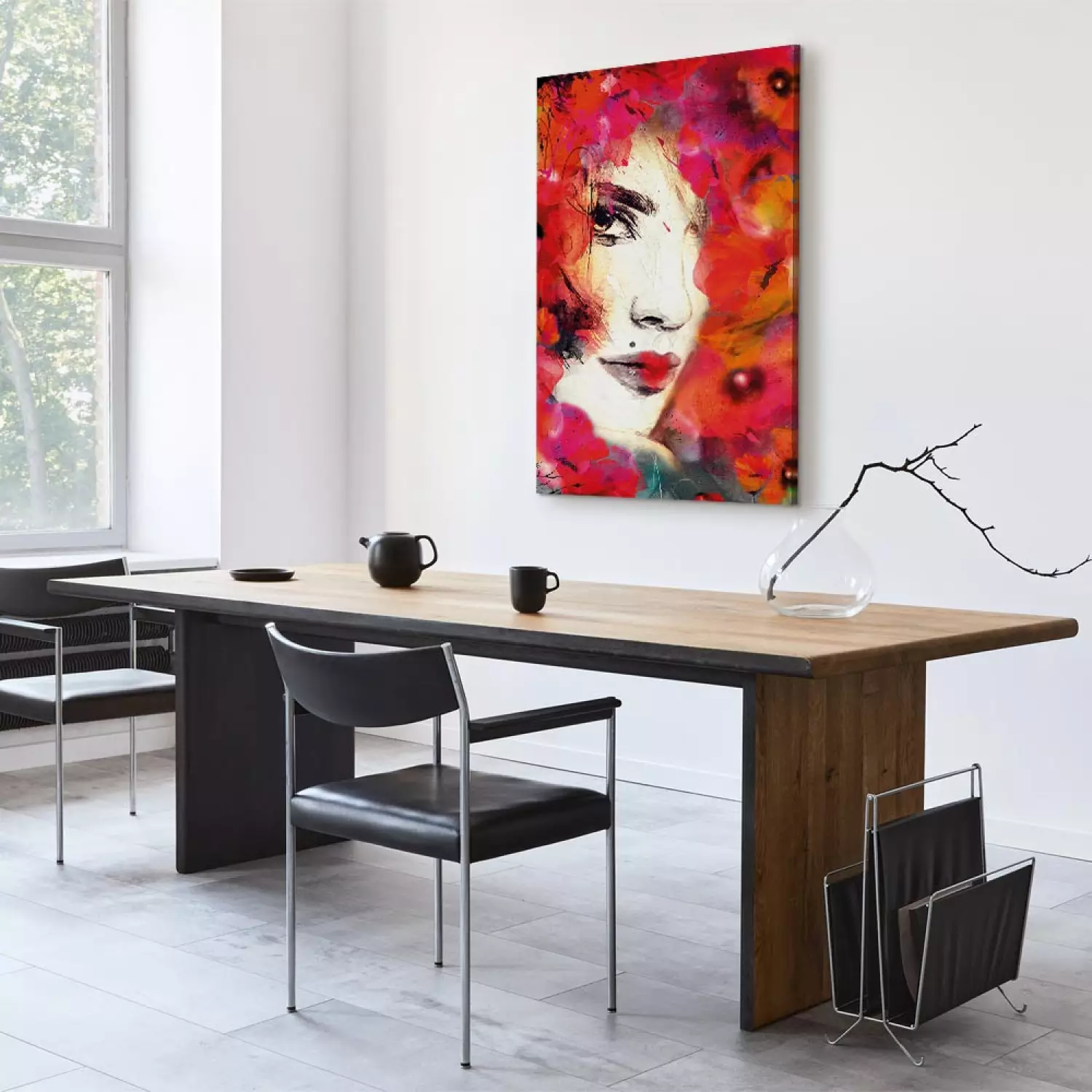 Canvas Woman in Poppies