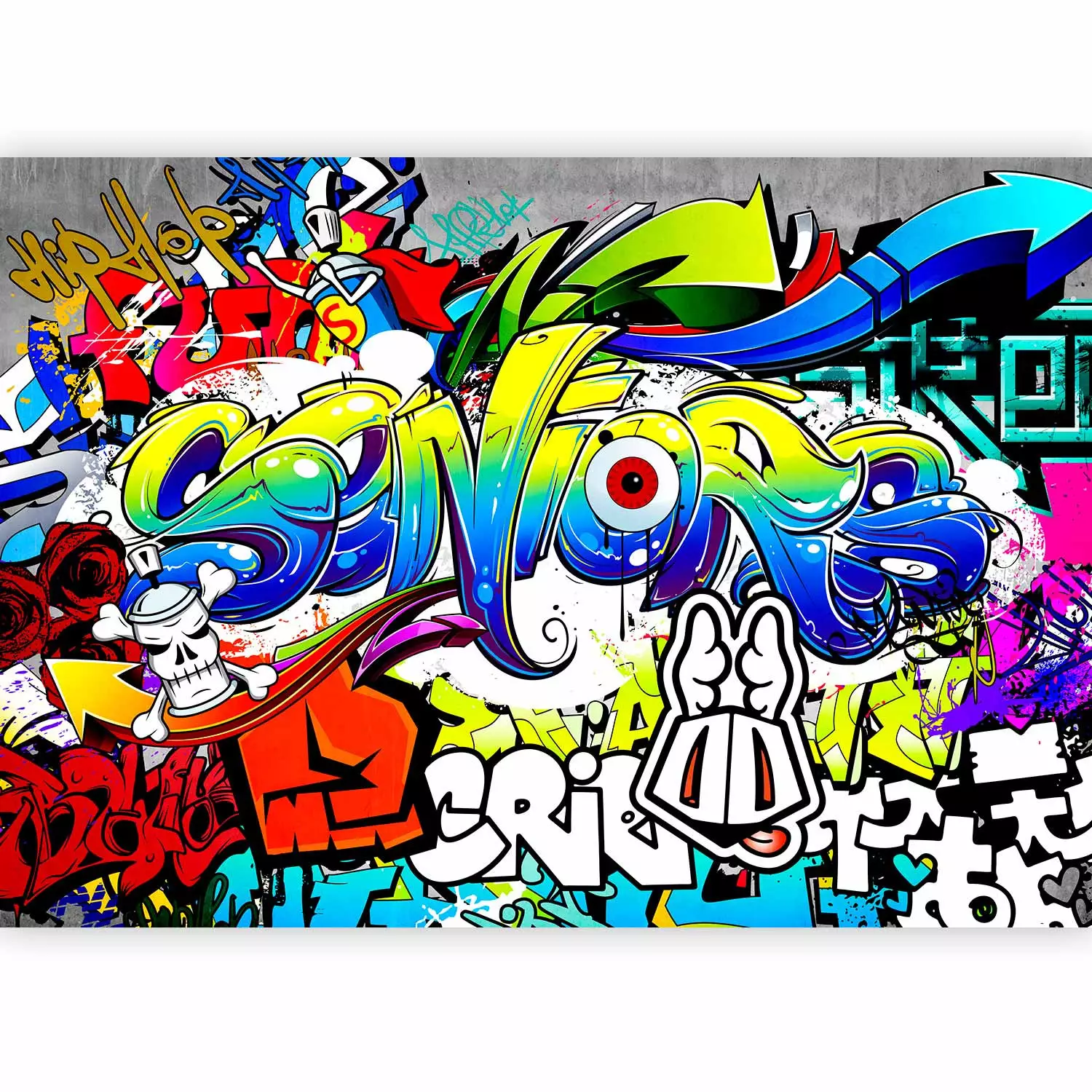 LSD Graffiti Street Art 3 Canvas Print / Canvas Art by Robert R Splashy Art  Abstract Paintings - Pixels