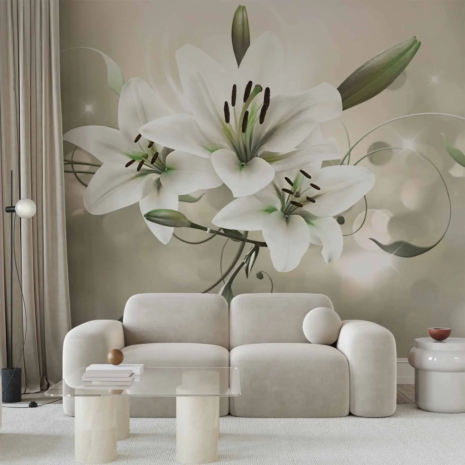 lily mural wallpaper