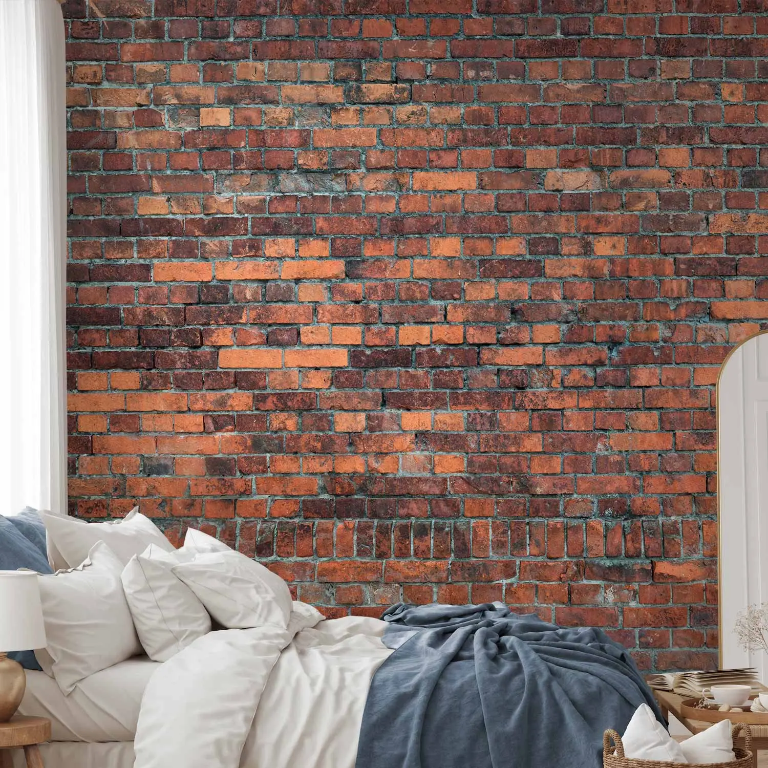 vintage red brick wallpaper
