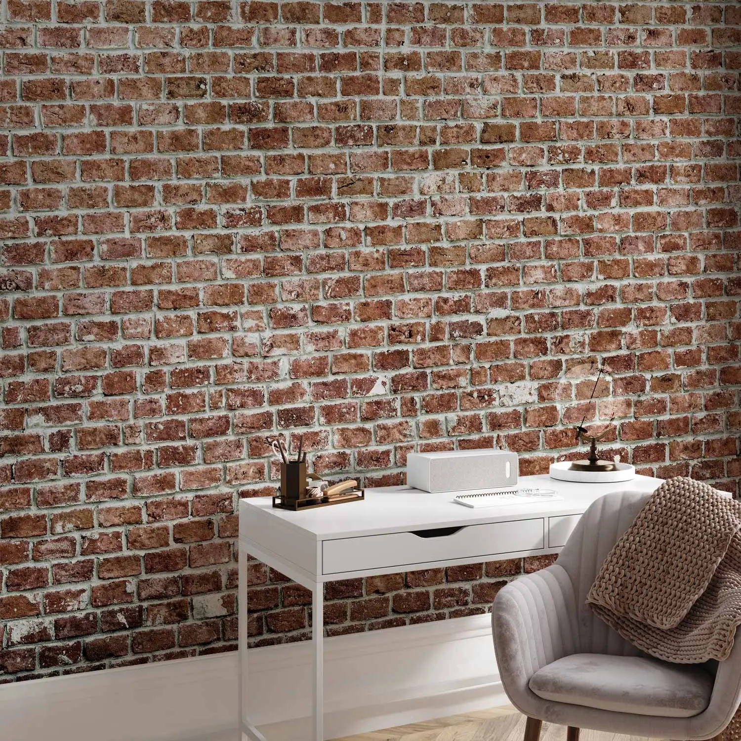 red brick pattern wallpaper