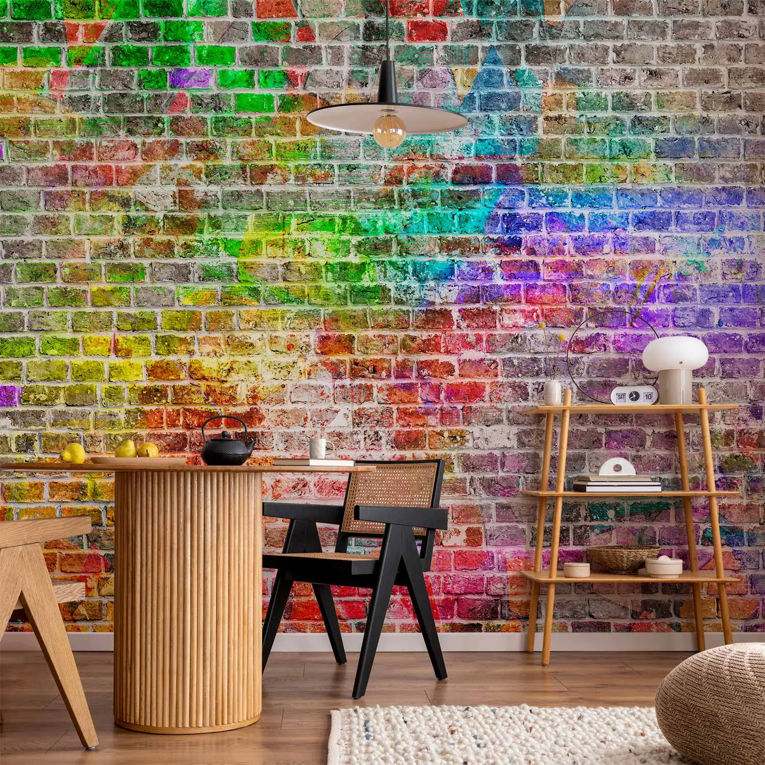 brick graffiti wallpaper