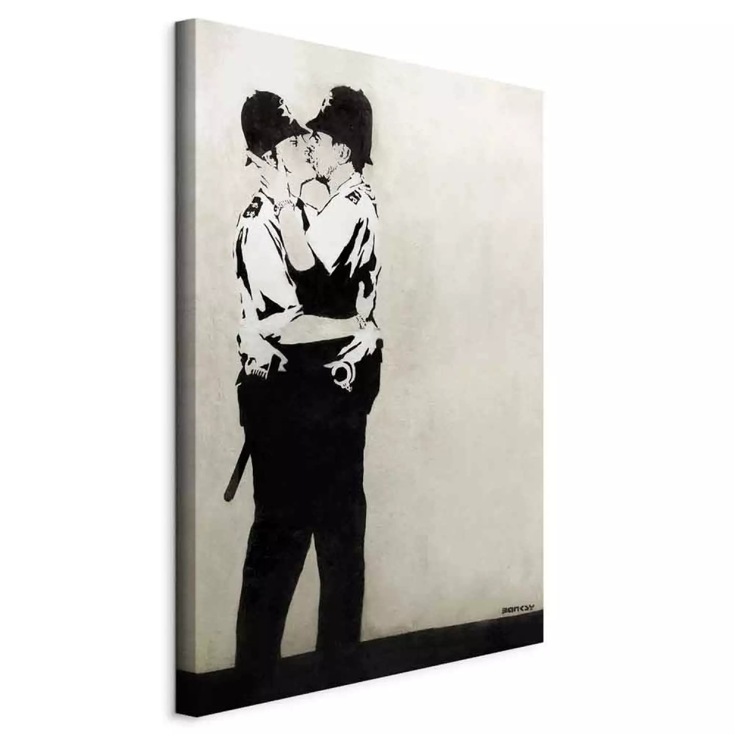 Art Work Kissing Coppers by Banksy - bimago