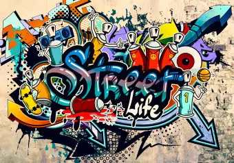 Wall Mural Street Life Wallpaper Cropper