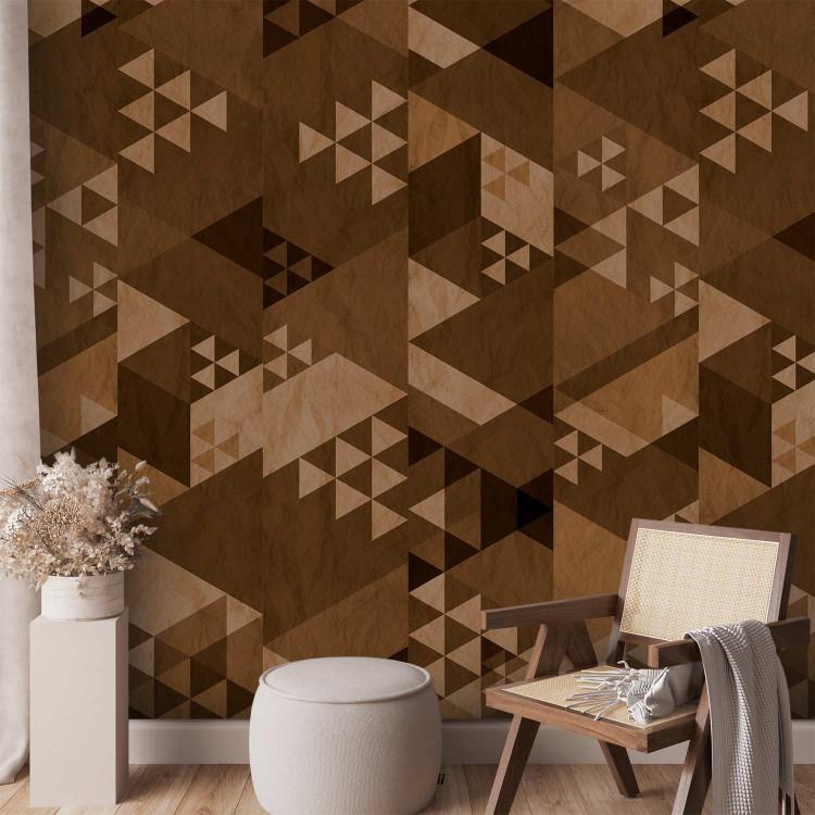 Wallpaper Magma Brown patchwork