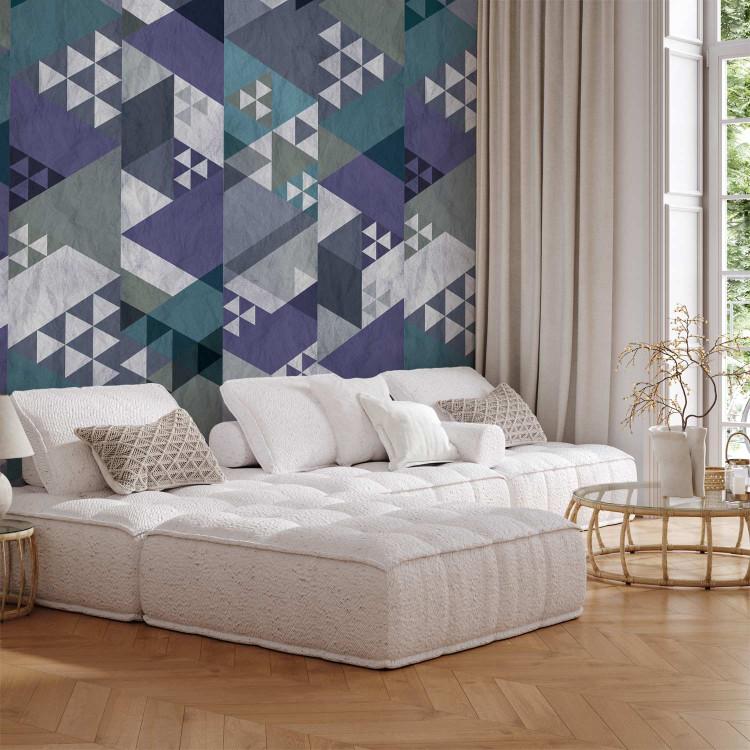 Wallpaper Magma Blue patchwork