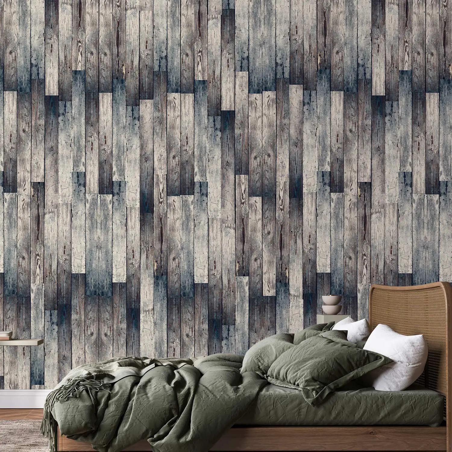 wood floor effect wallpaper
