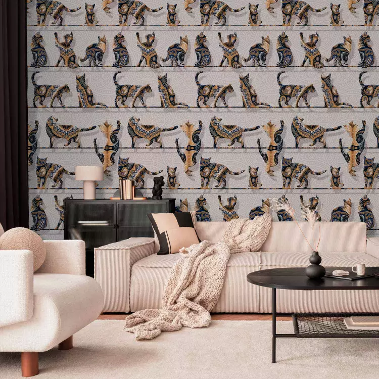 Wallpaper Patterned cats