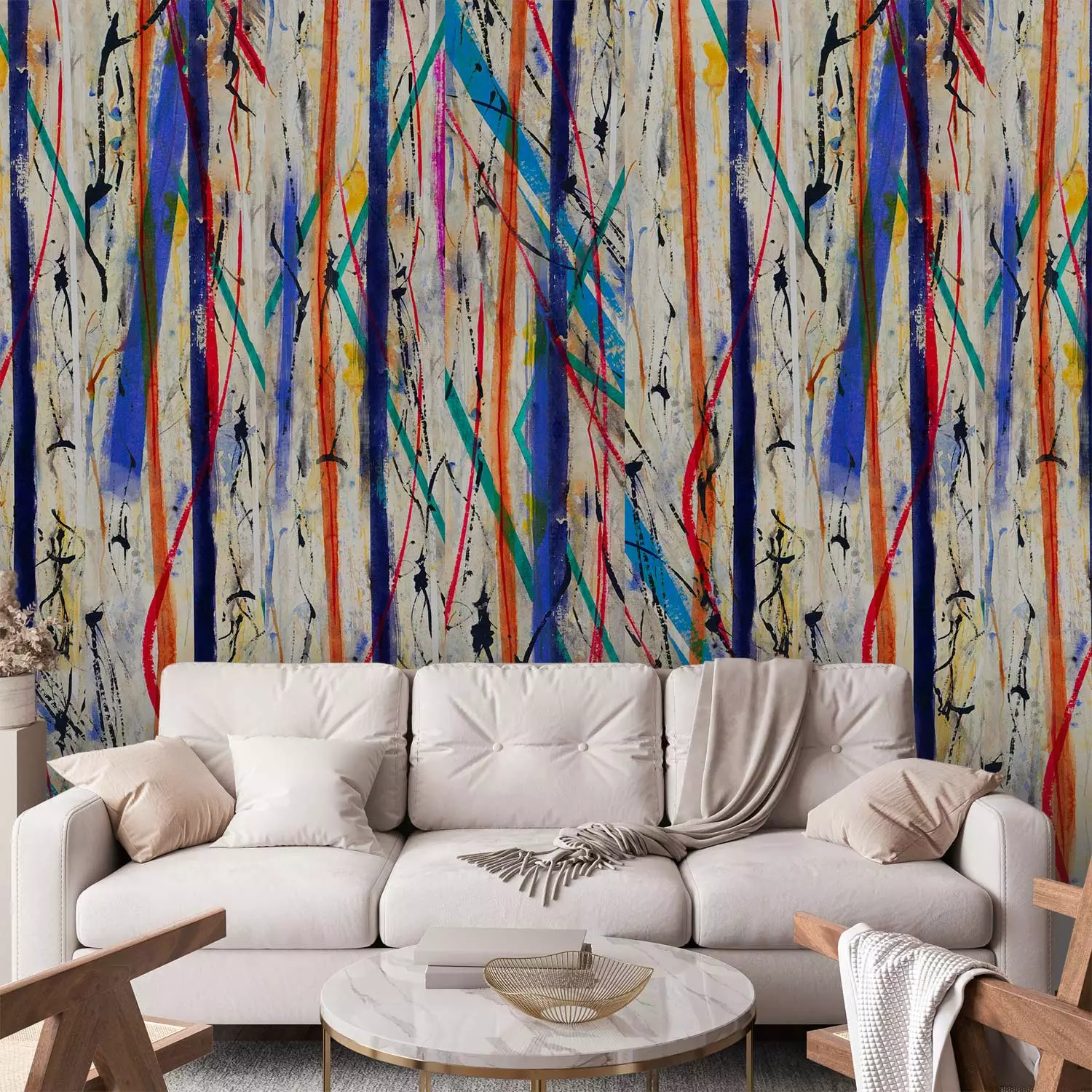 Modern Wallpaper Magma Colorful Splash