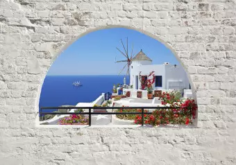 Photo Wallpaper Summer in Santorini Wallpaper Cropper