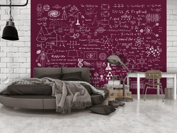 Wall Mural Science in a pill - Graphic theme with scientific drawings and subtitles