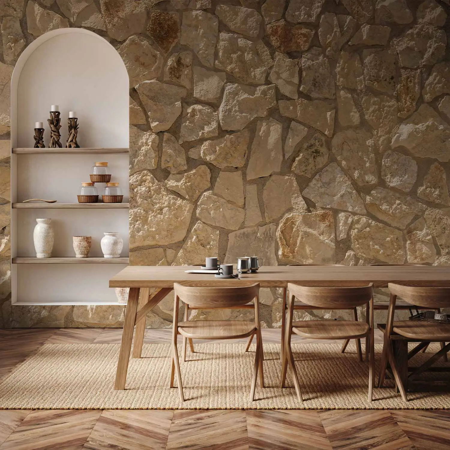 stone colour panel wallpaper