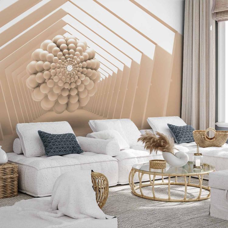 Wall Mural Pearl abstraction - geometric motif with an irregular shape