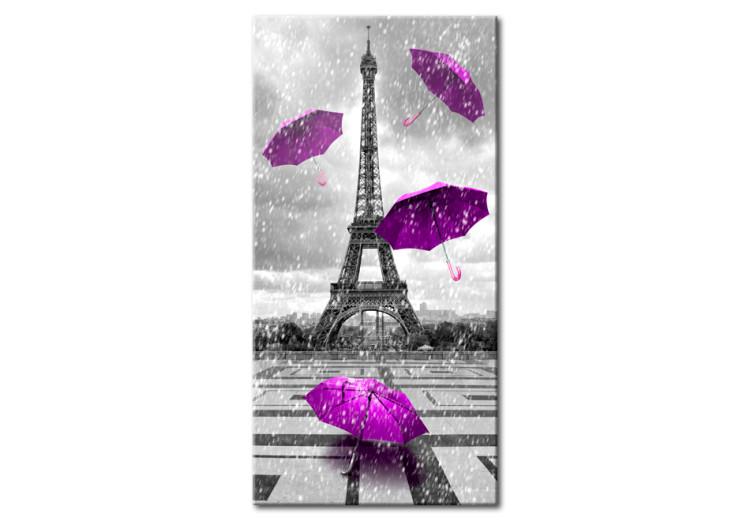 Canvas Paris: Purple Umbrellas