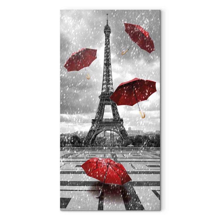 Canvas Paris: Red Umbrellas