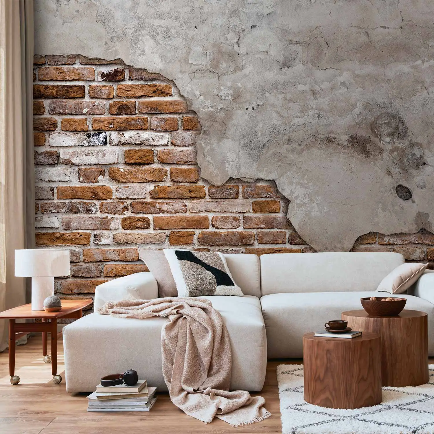 old brick effect wallpaper