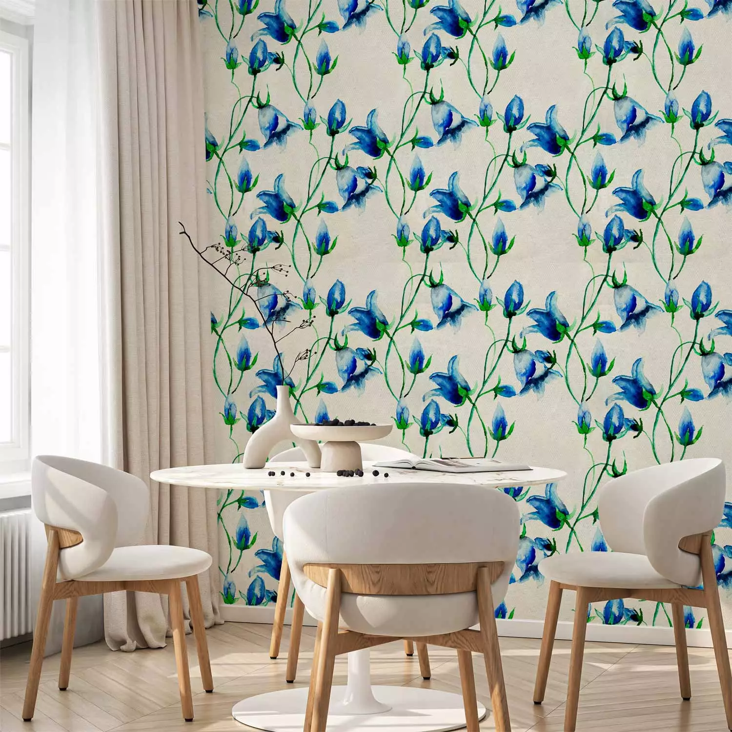 Wallpaper Blue Bell Flowers