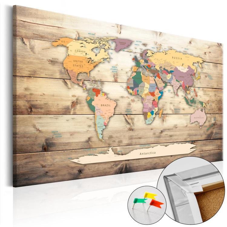 Decorative Pinboard The World at Your Fingertips [Cork Map]