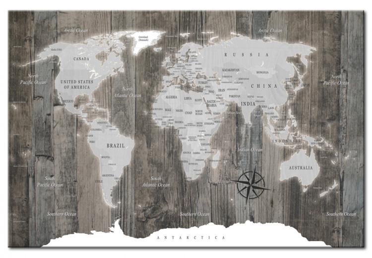 Decorative Pinboard World of Wood [Cork Map]