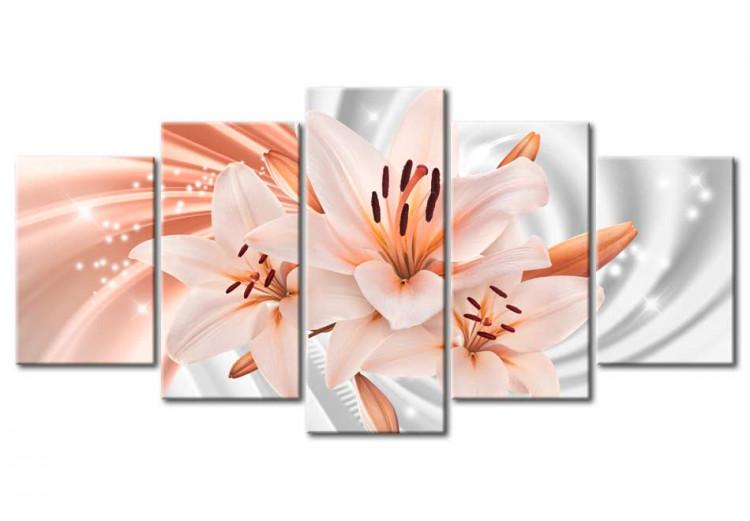 Canvas Coral Lilies