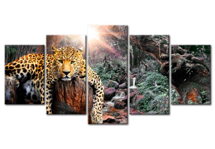 Canvas Leopard Relaxation