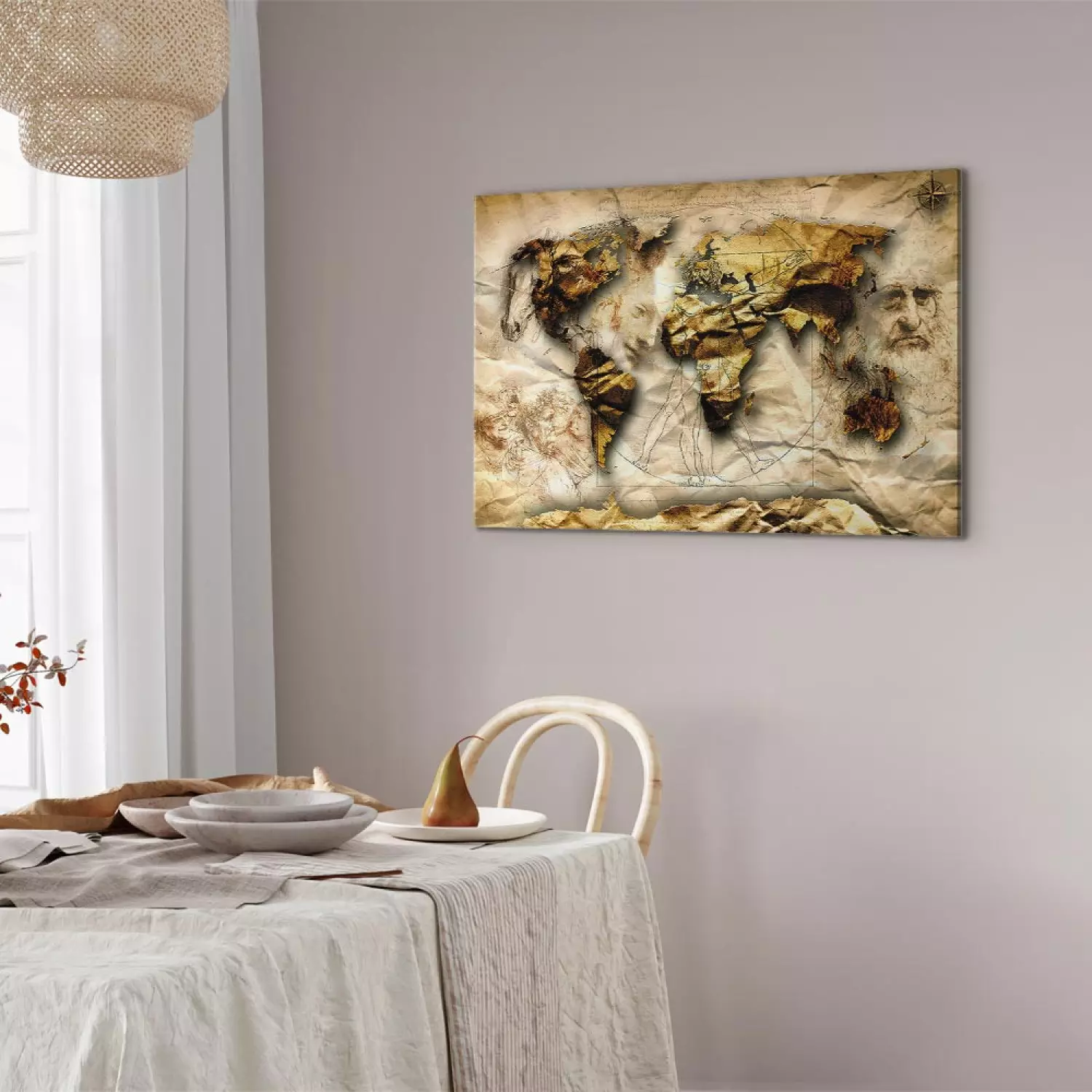 Canvas Map: Leonardo da Vinci inspiration