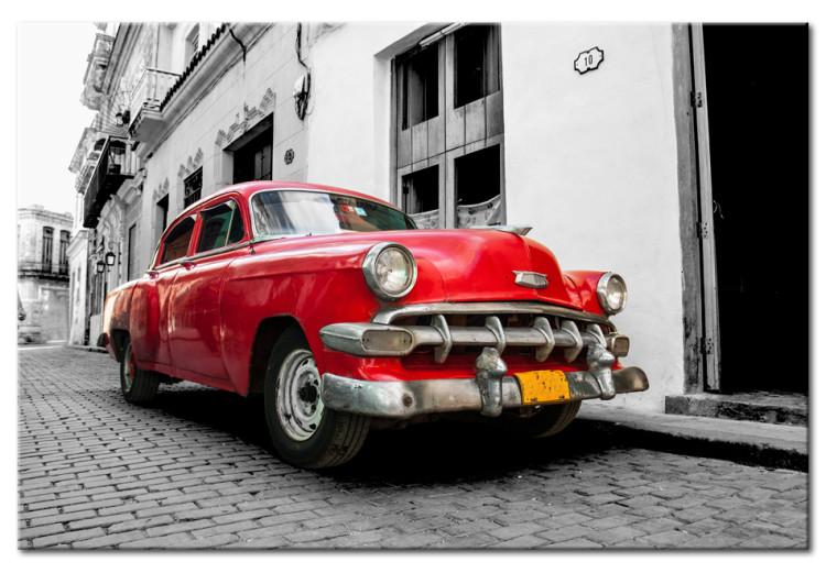 Canvas Cuban Classic Car (Red)