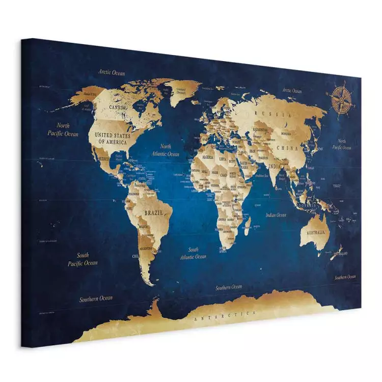 World Map: The Dark Blue Depths