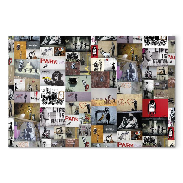 Canvas Art of Collage: Banksy