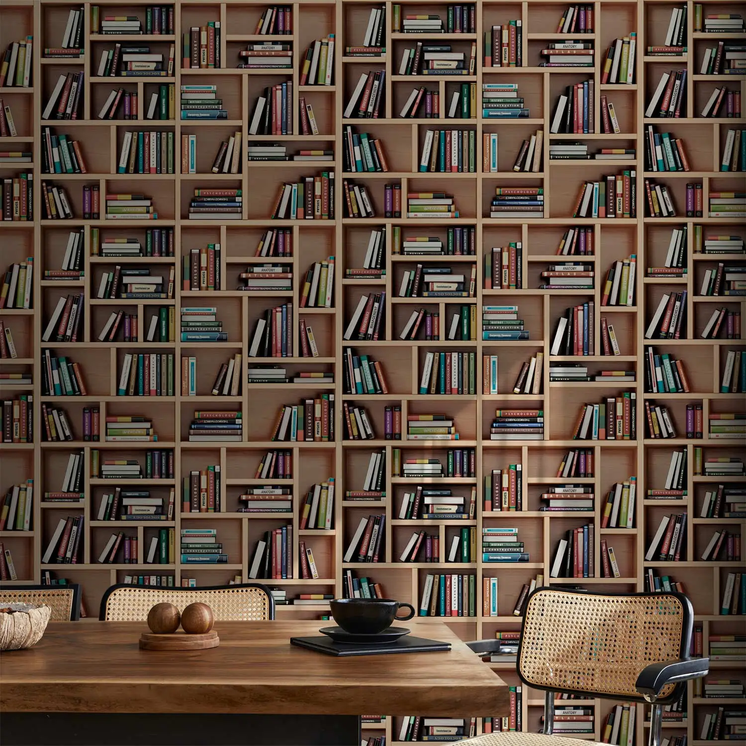 book shelf design wallpaper