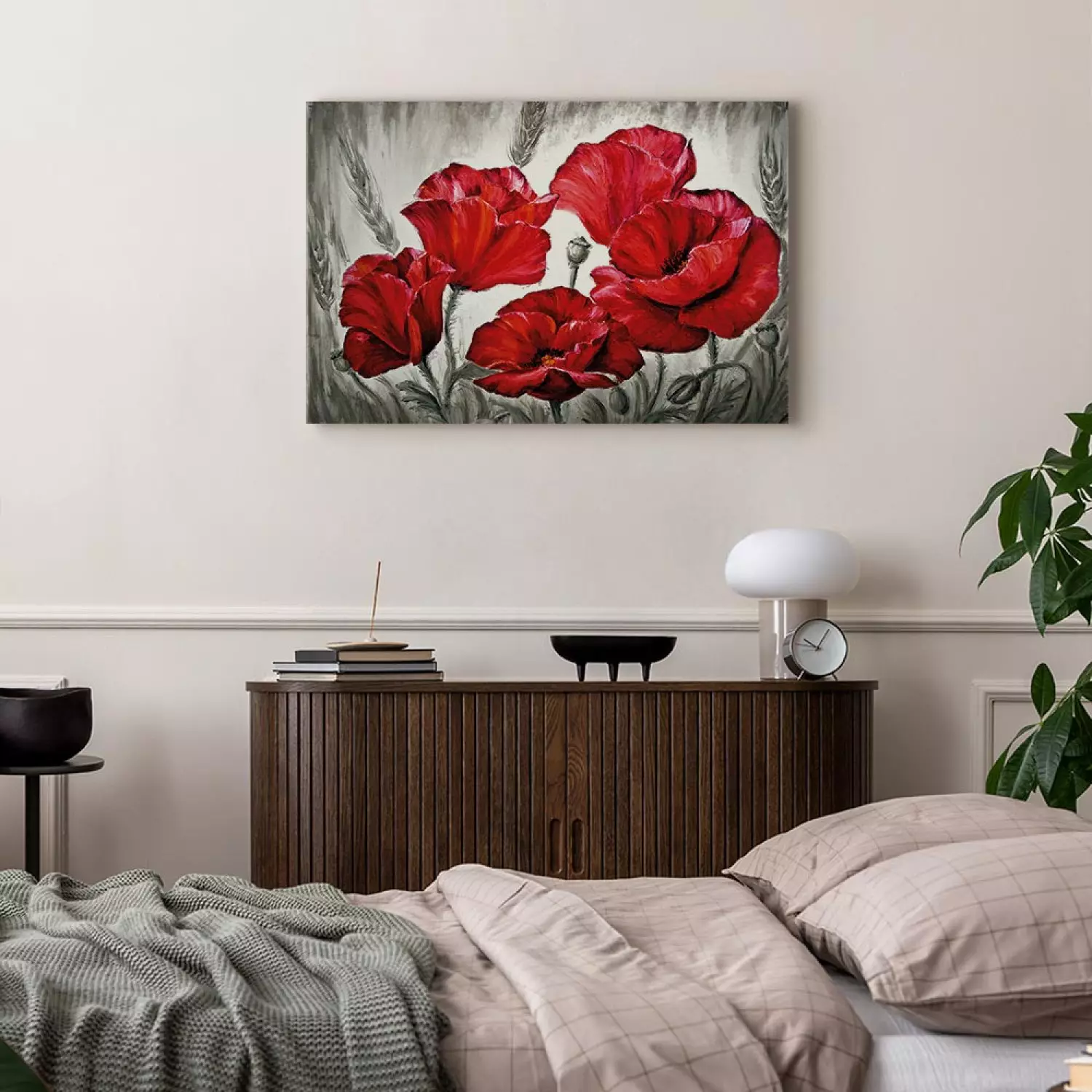 Canvas Print Poppies in Wheat