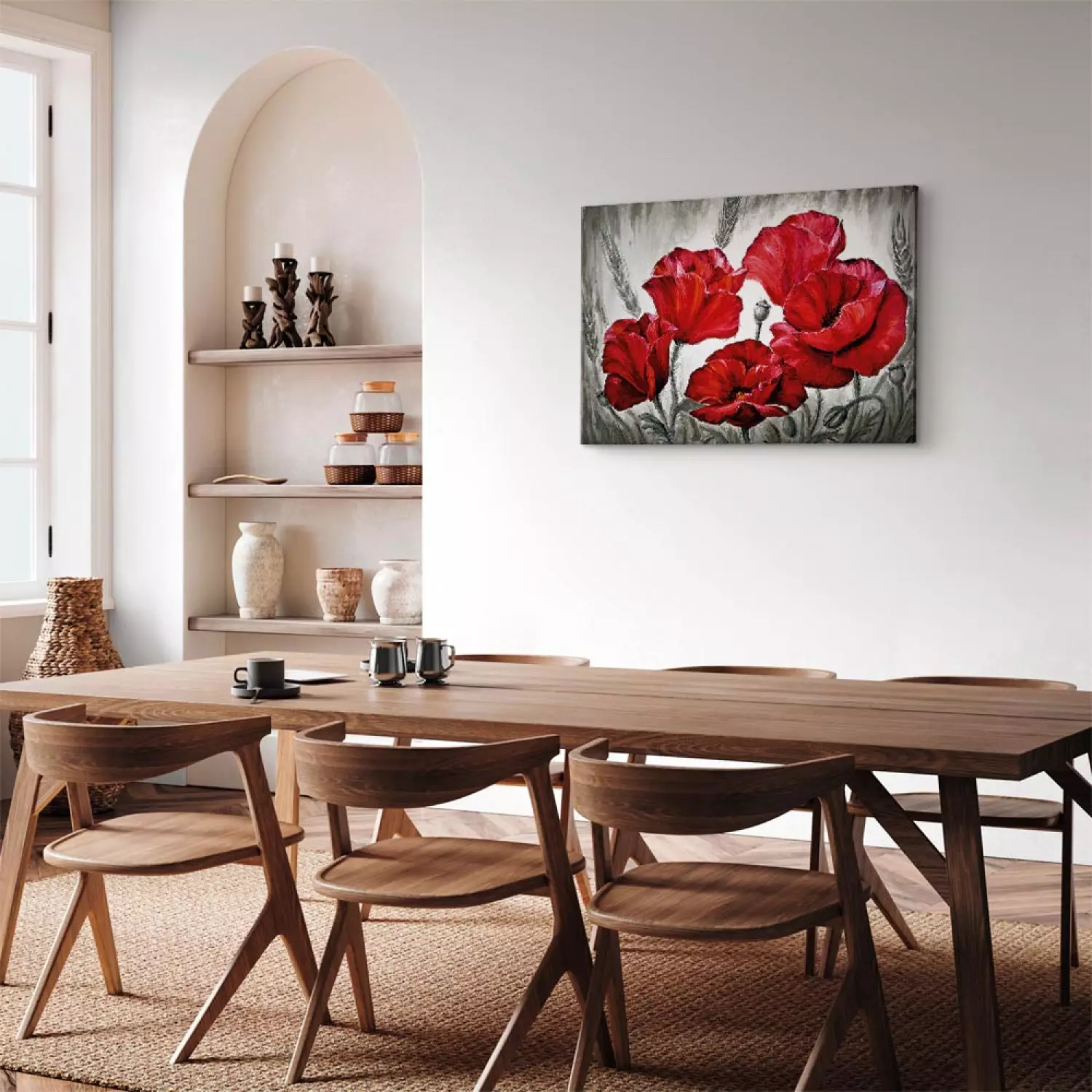 Canvas Print Poppies in Wheat