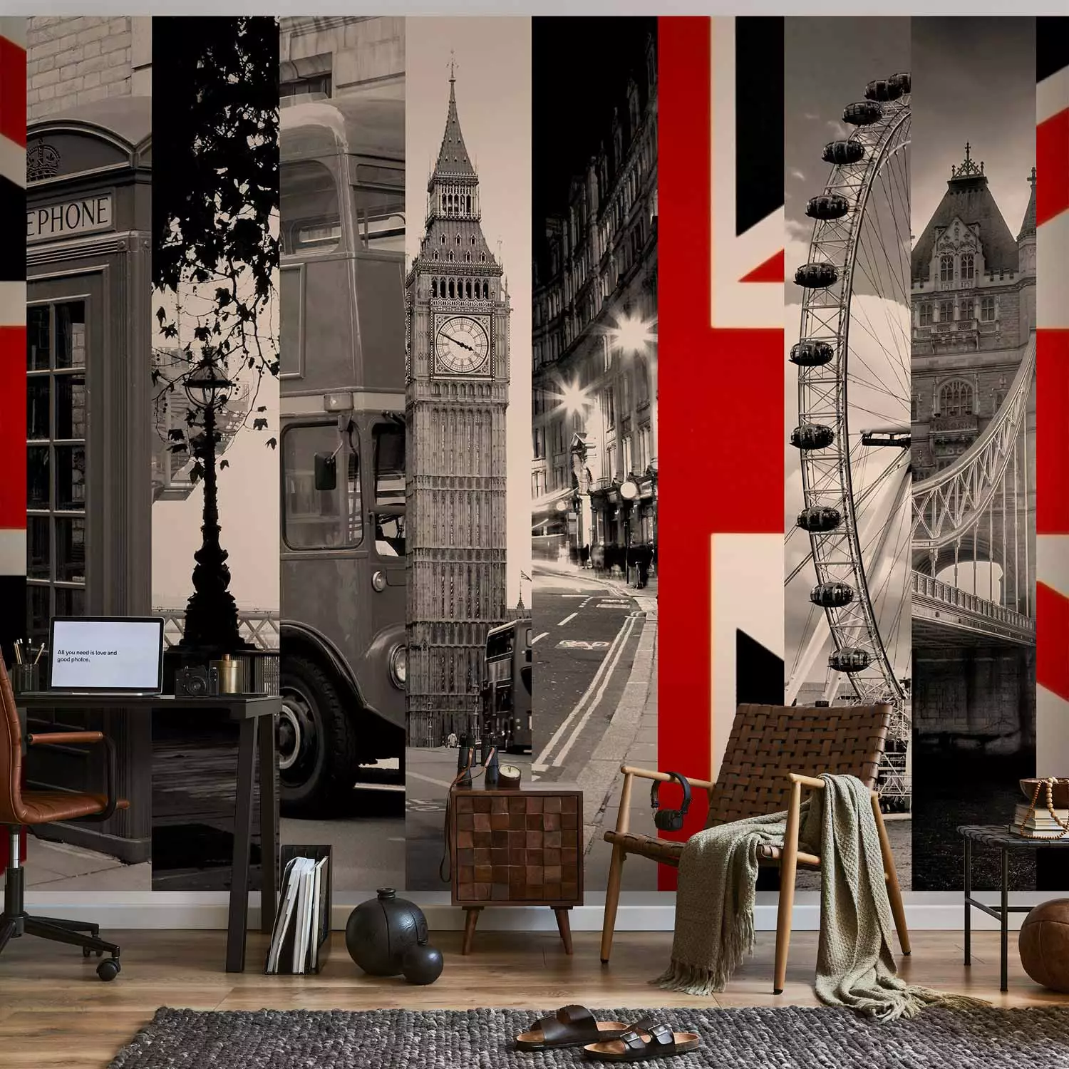 Photo Wallpaper London, United Kingdom - architectural elements with the British flag