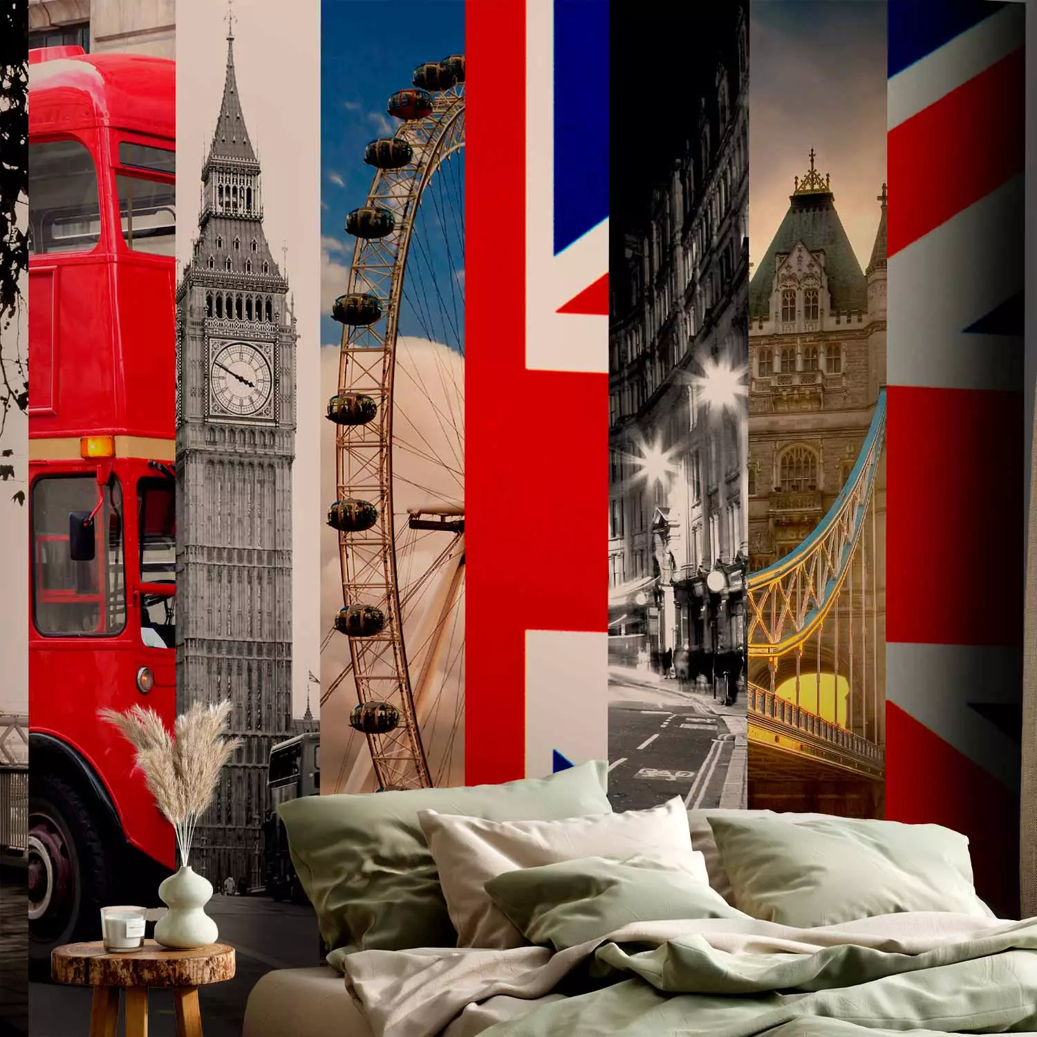Photo Wallpaper London United Kingdom - motif of city architecture with British flag