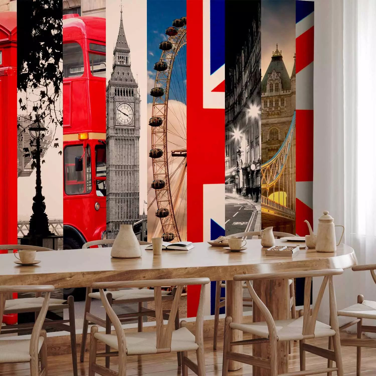 Photo Wallpaper London United Kingdom - motif of city architecture with British flag