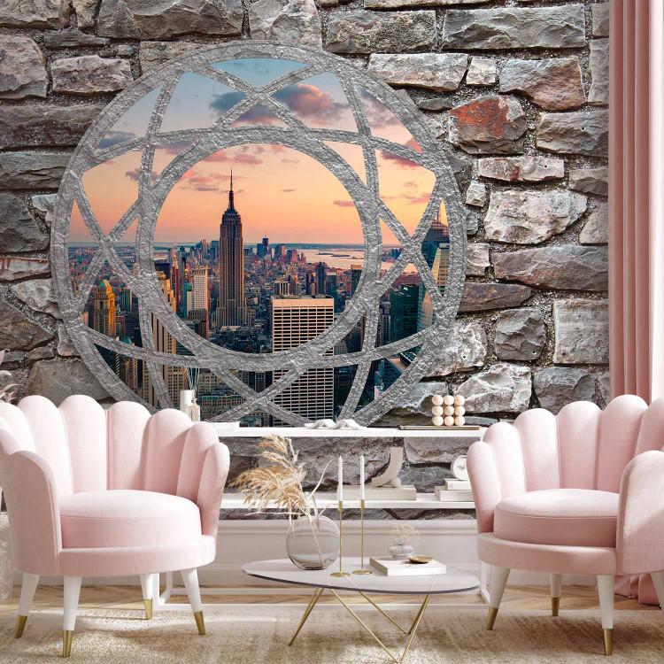 Wall Mural Architecture in New York - view through a window from behind a walled wall