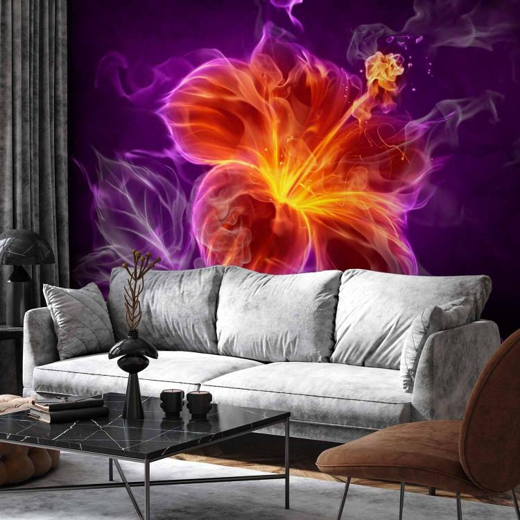 Wall Mural Fiery flower in purple