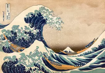 Wall Mural Hokusai: The Great Wave off Kanagawa (Reproduction) Wallpaper Cropper
