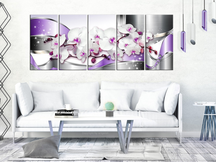 Canvas Art Print Purple Ribbons 105000 additionalImage 3