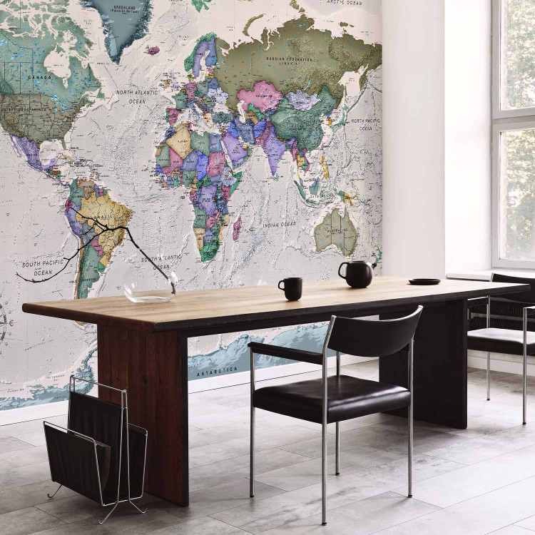Photo Wallpaper Geography study - world map with signed countries in English 107200 additionalImage 4