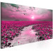 Canvas Art Print Lilies and Sunset (1-part) Wide - Landscape of Flower Field 107300 additionalThumb 2